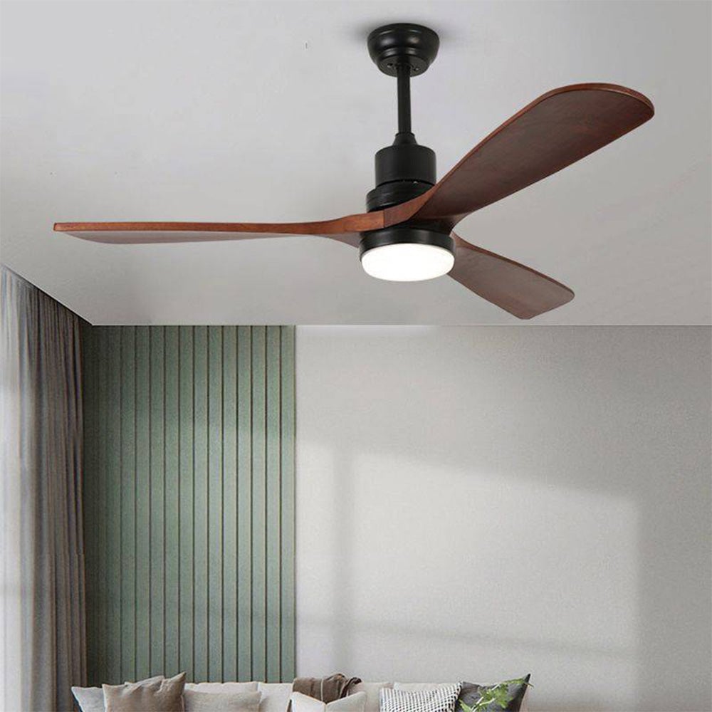 Haydn 3-Blatt-Deckenventilator mit Beleuchtung, Schwarz & Rot, ∅132CM - Lumpaz