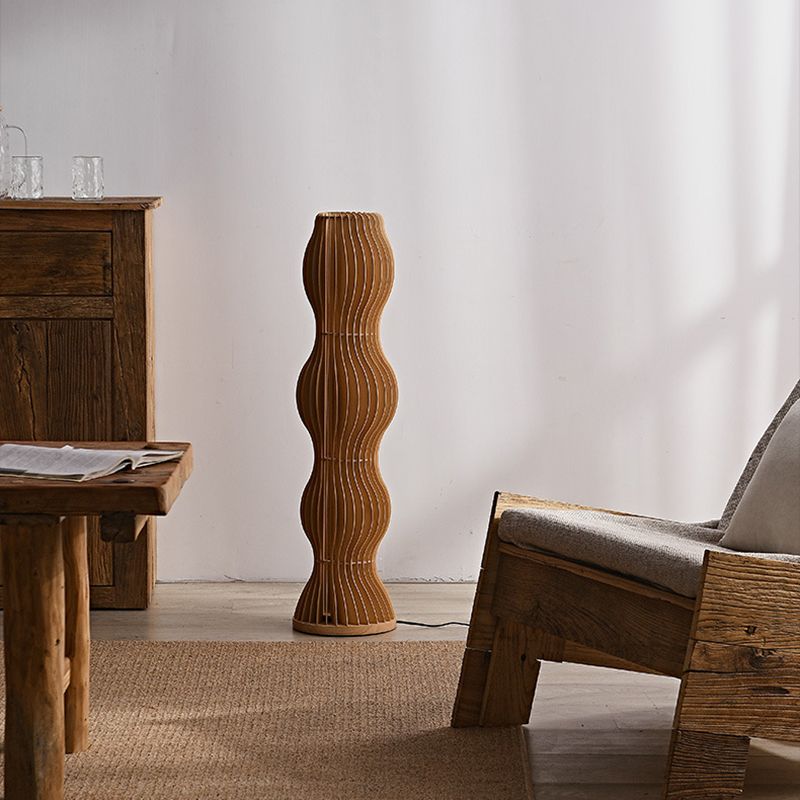 Ozawa Stehleuchte, Textil & Holz, 95CM Lang - Lumpaz