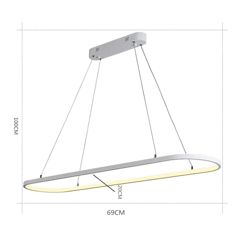 Edge Moderne Kreis LED Pendelleuchte aus Metall für Esszimmer - Lumpaz