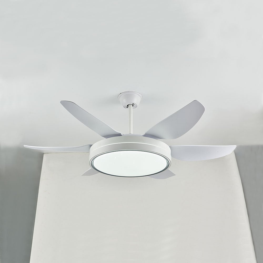Haydn Weißer 6-Blatt-Deckenventilator mit Beleuchtung Grundlegend , ∅130CM - Lumpaz