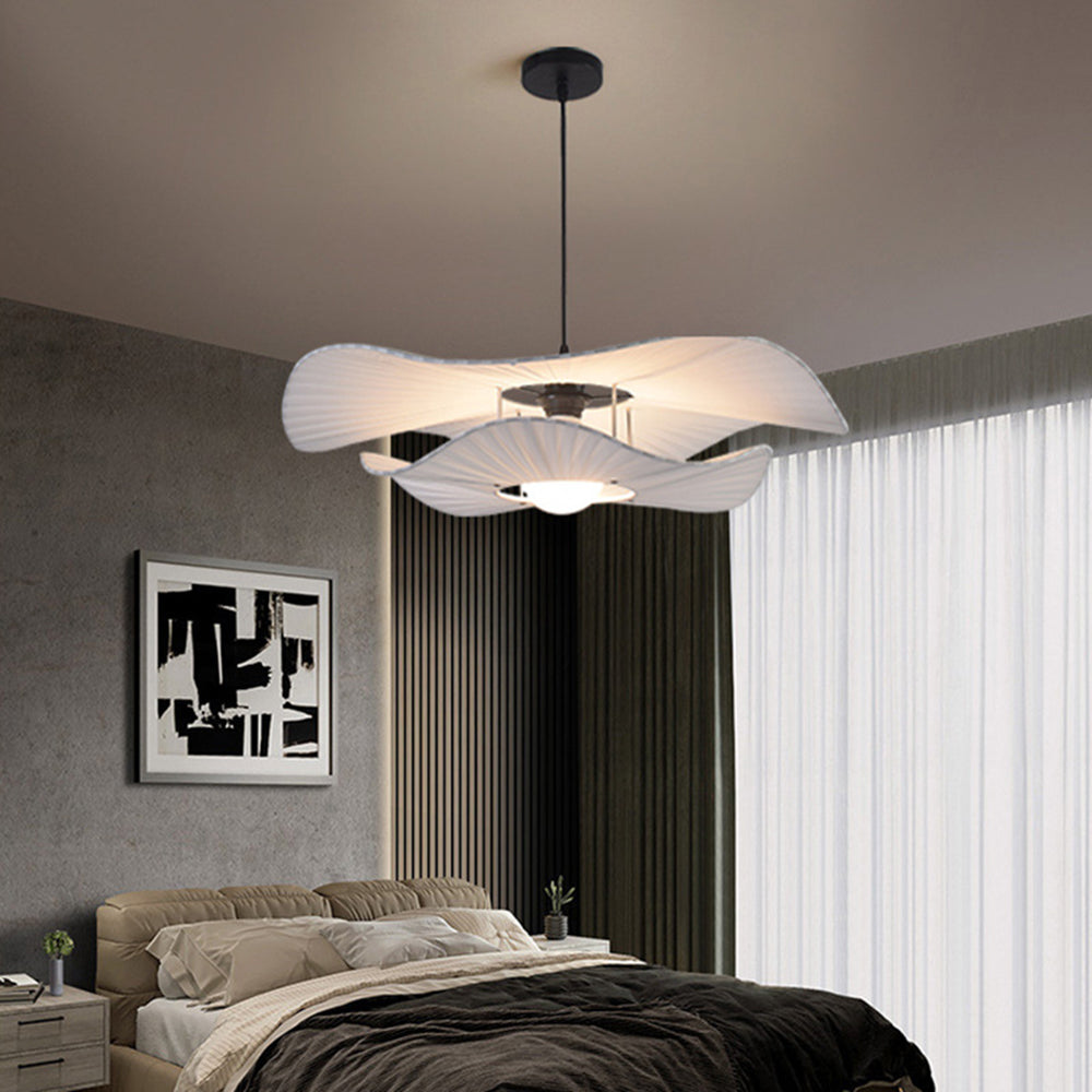 Renée Pendelleuchte 3 Farbe Temperatur umschaltbar, Tücher, ∅60cm - Lumpaz