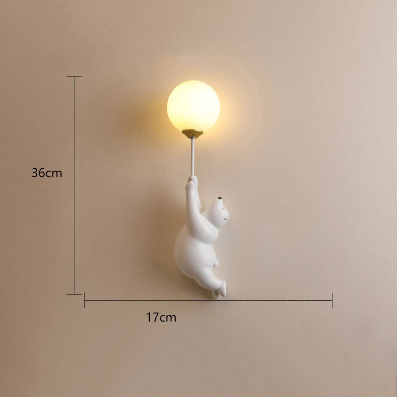 Fateh Wandlampe Bär Ballon, 4 Farben - Lumpaz
