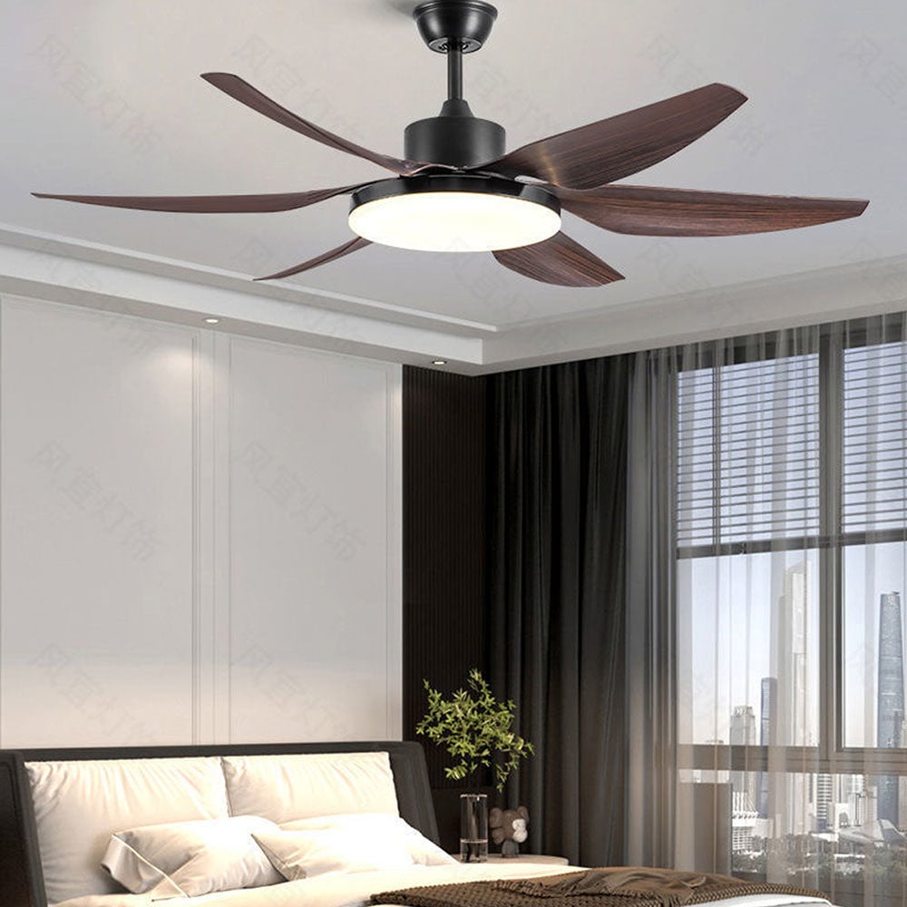 Haydn Weißer 6-Blatt-Deckenventilator mit Beleuchtung Grundlegend, ∅130CM - Lumpaz