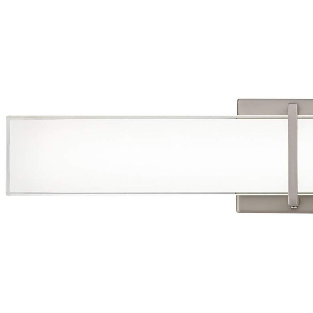 Leigh Nickel Spiegelfront Waschtisch-Wandleuchte, 60CM Lang - Lumpaz