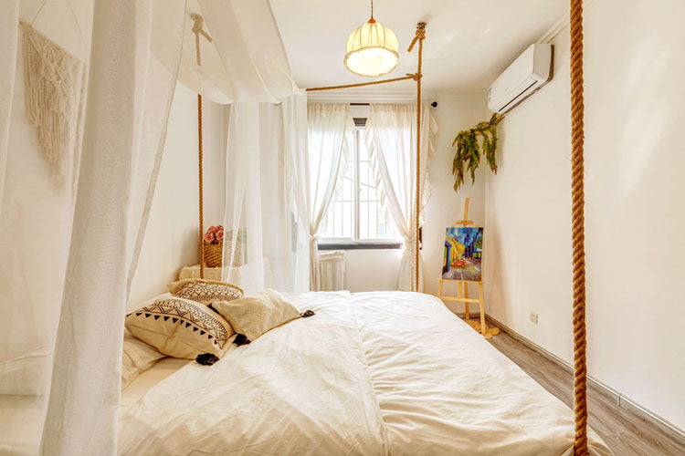 Schlichte Pendelleuchte aus Stoff für Esszimmer & Schlafzimmer - Lumpaz