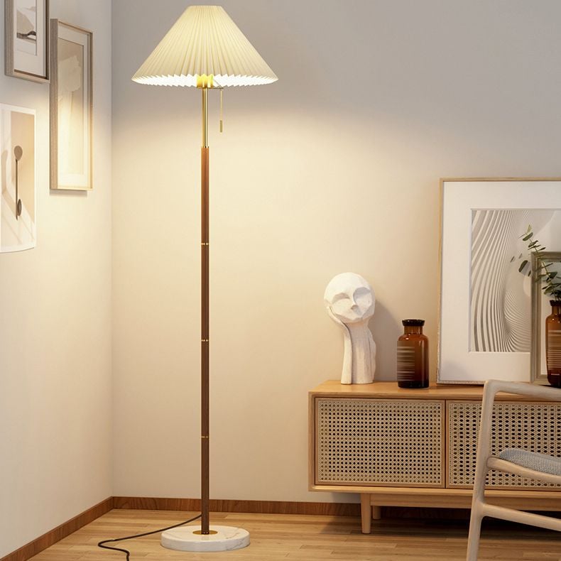 Ozawa Stehlampe Floor Lamp Plissiert, Metall&Stoff, 170CM Lang - Lumpaz