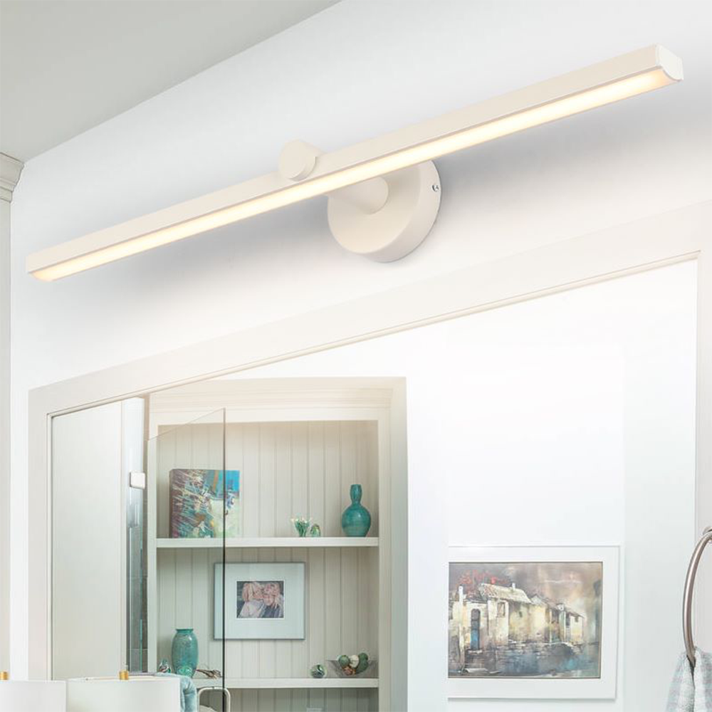 Leigh Spiegelfront Waschtisch-Wandleuchte, Aluminium, 40/50/60/70CM - Lumpaz