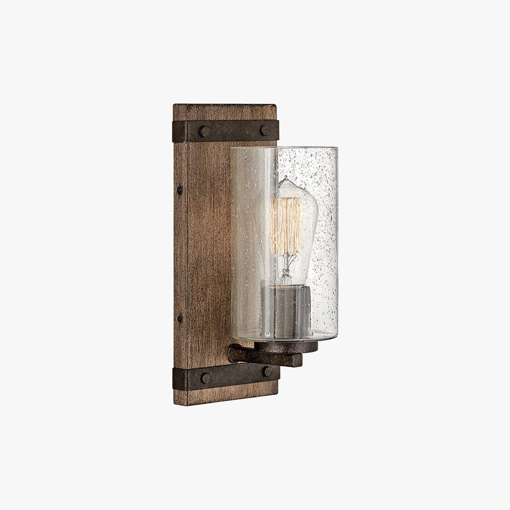 Austin Wandleuchte, Metall & Holz, 28CM Lang - Lumpaz