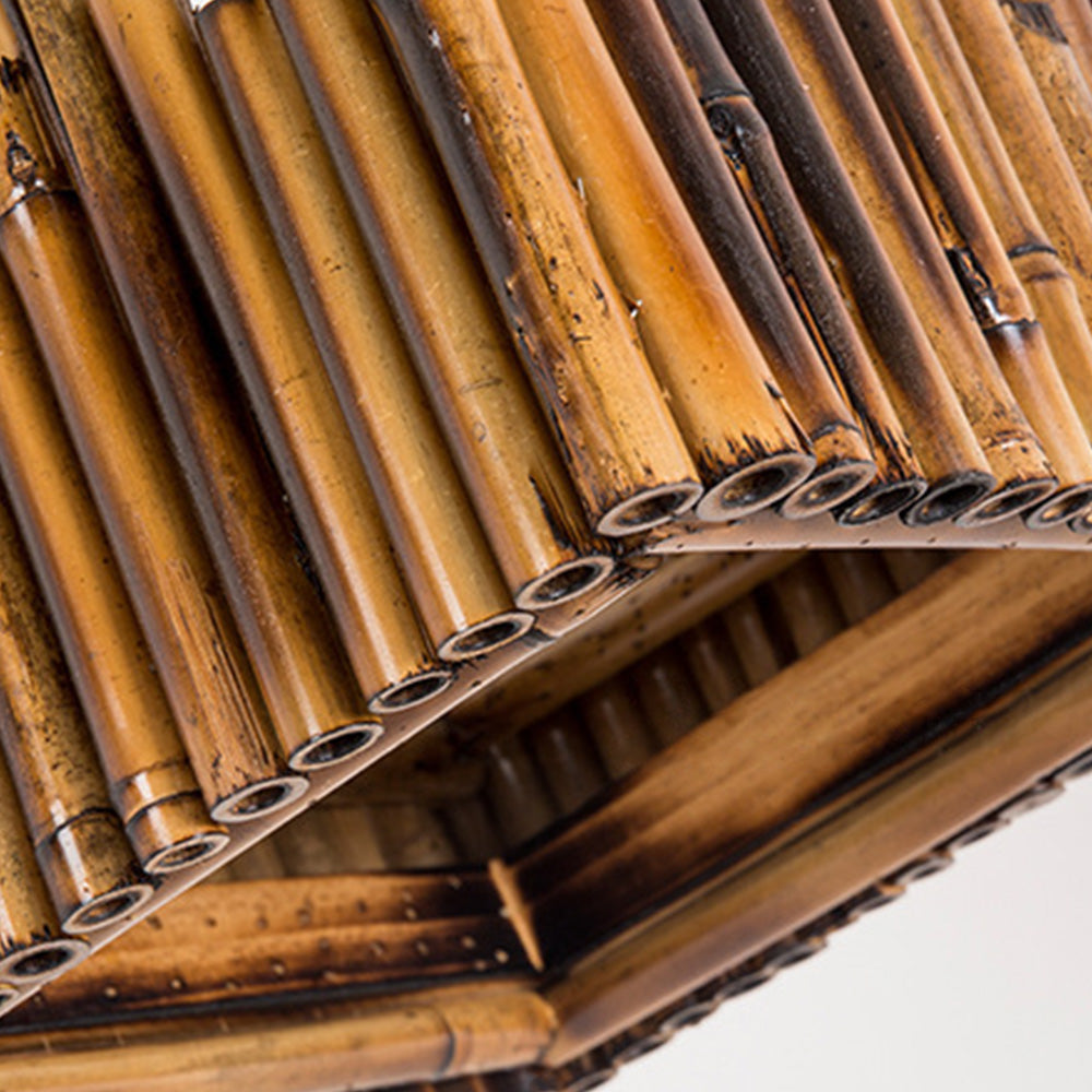 Austin Rechteckige Pendelleuchte, Metall & Holz - Lumpaz