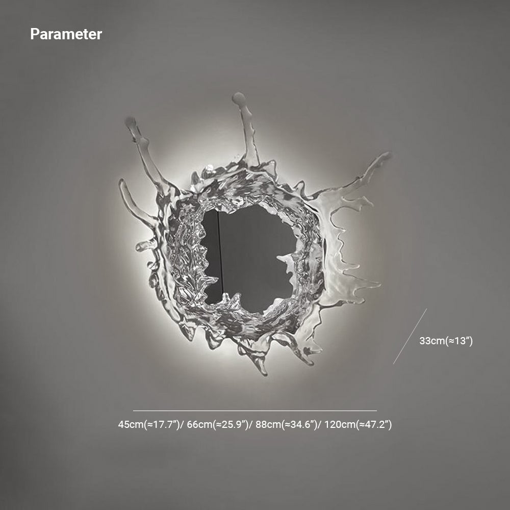 Kristy Wandlampe Wasserrippel Spiegel Licht Farbtemperatur umschaltbar, 2 Farbe, 45/66/88CM - Lumpaz