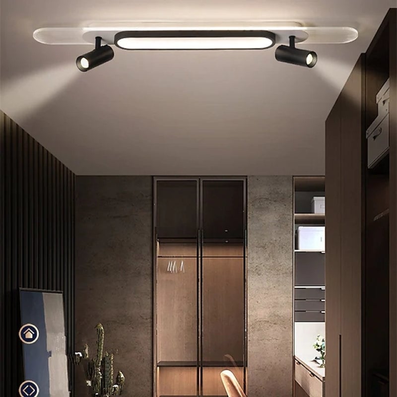 Haney Moderne Dimmbare LED Deckenleuchte mit Strahler für Büro & Esszimmer - Lumpaz