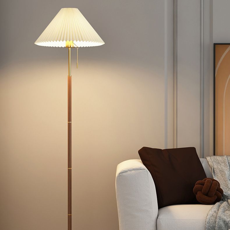 Ozawa Stehlampe Floor Lamp Plissiert, Metall&Stoff, 170CM Lang - Lumpaz