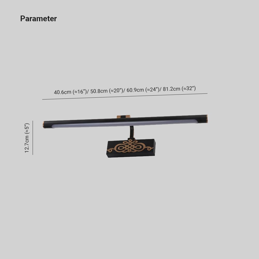 Eryn Schwarz Spiegelfront Waschtisch-Wandleuchte - Lumpaz