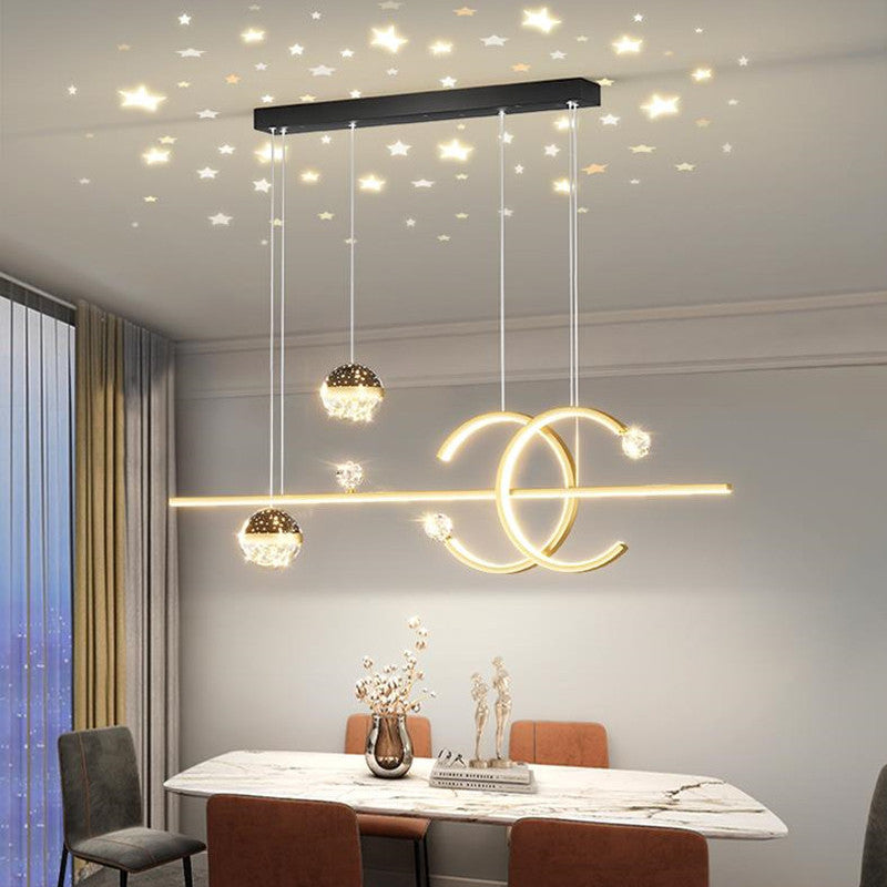 Madina Lineare LED Stern Pendelleuchte für Esszimmer - Lumpaz