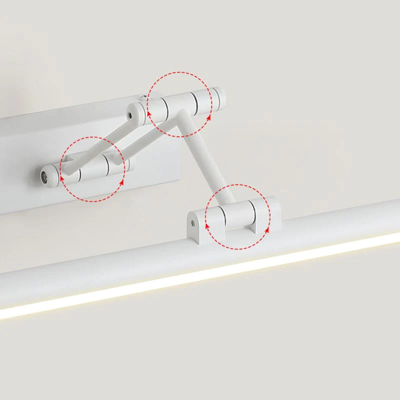 Edge Spiegelfront Waschtisch-Wandleuchte, Metall, 40/50/60/80/100CM Lang - Lumpaz