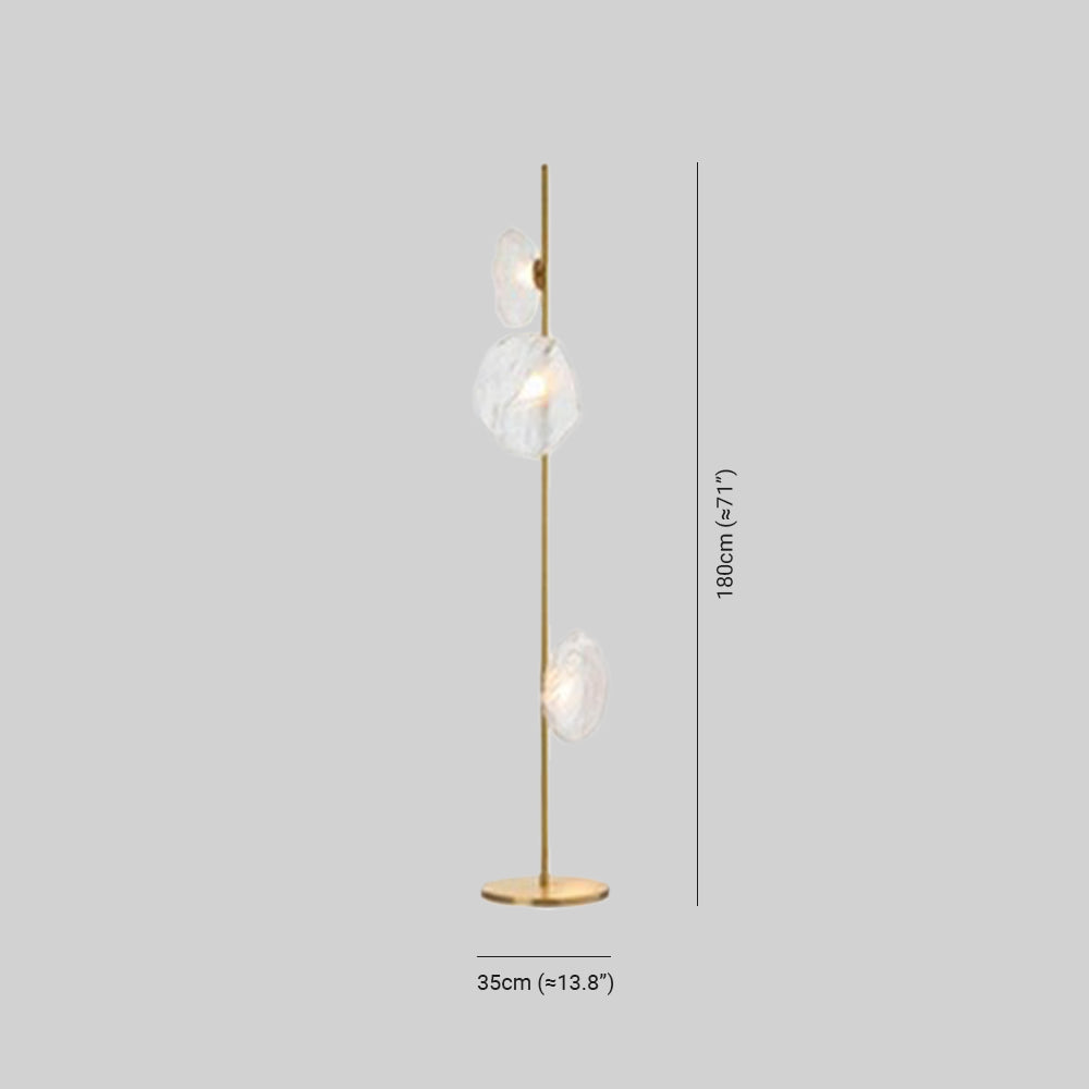 Byers Stehleuchte, 3/6 -flammig, Metall und Glas - Lumpaz