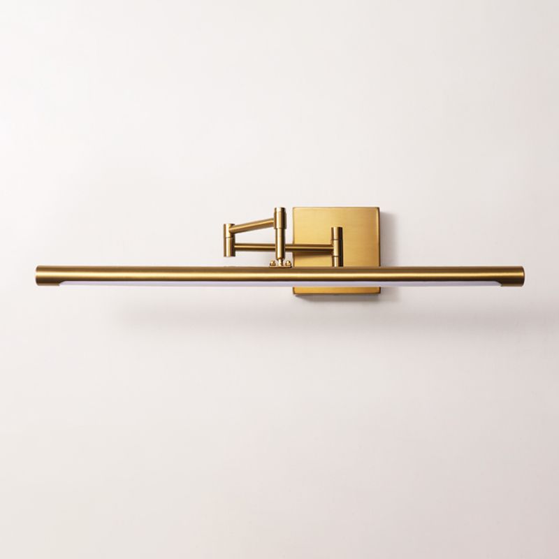 Edge Verstellbare Goldene Spiegelfront Waschtisch-Wandleuchte, Metall, 41/60/80CM Lang - Lumpaz