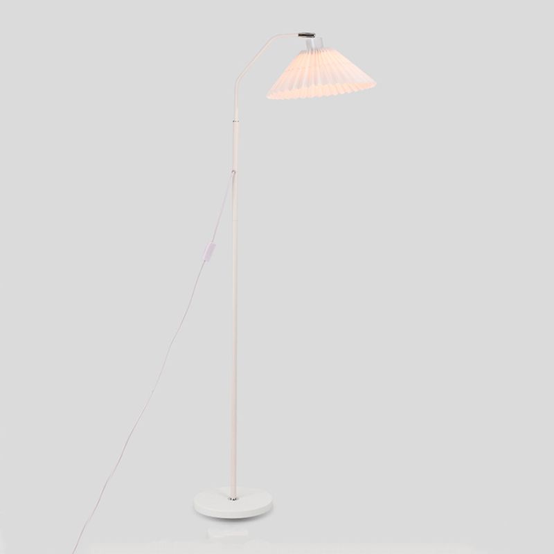 Ozawa Stehlampe Plissiert, Metall & Textil, 4 Farben, 150CM Lang - Lumpaz