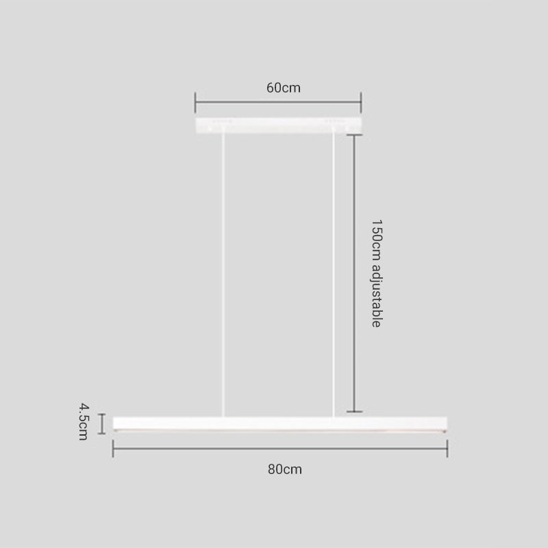 Edge Pendelleuchte Linear dimmbar, Metall&Holz, 60/80/100/120CM Lang - Lumpaz
