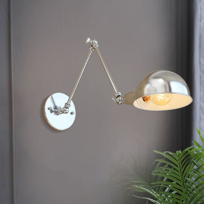 Brady Verstellbare Wandleuchte mit Kuppel, Metall, 20/30CM Lang - Lumpaz