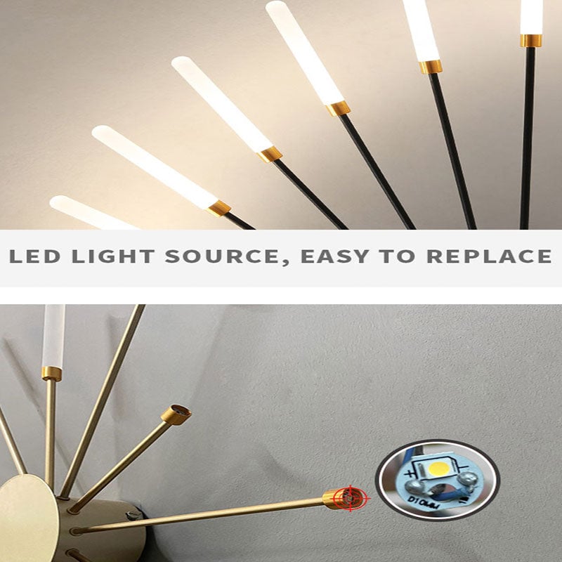 Moderne LED Deckenleuchte aus Metall Dauerhaft für Wohnzimmer - Lumpaz