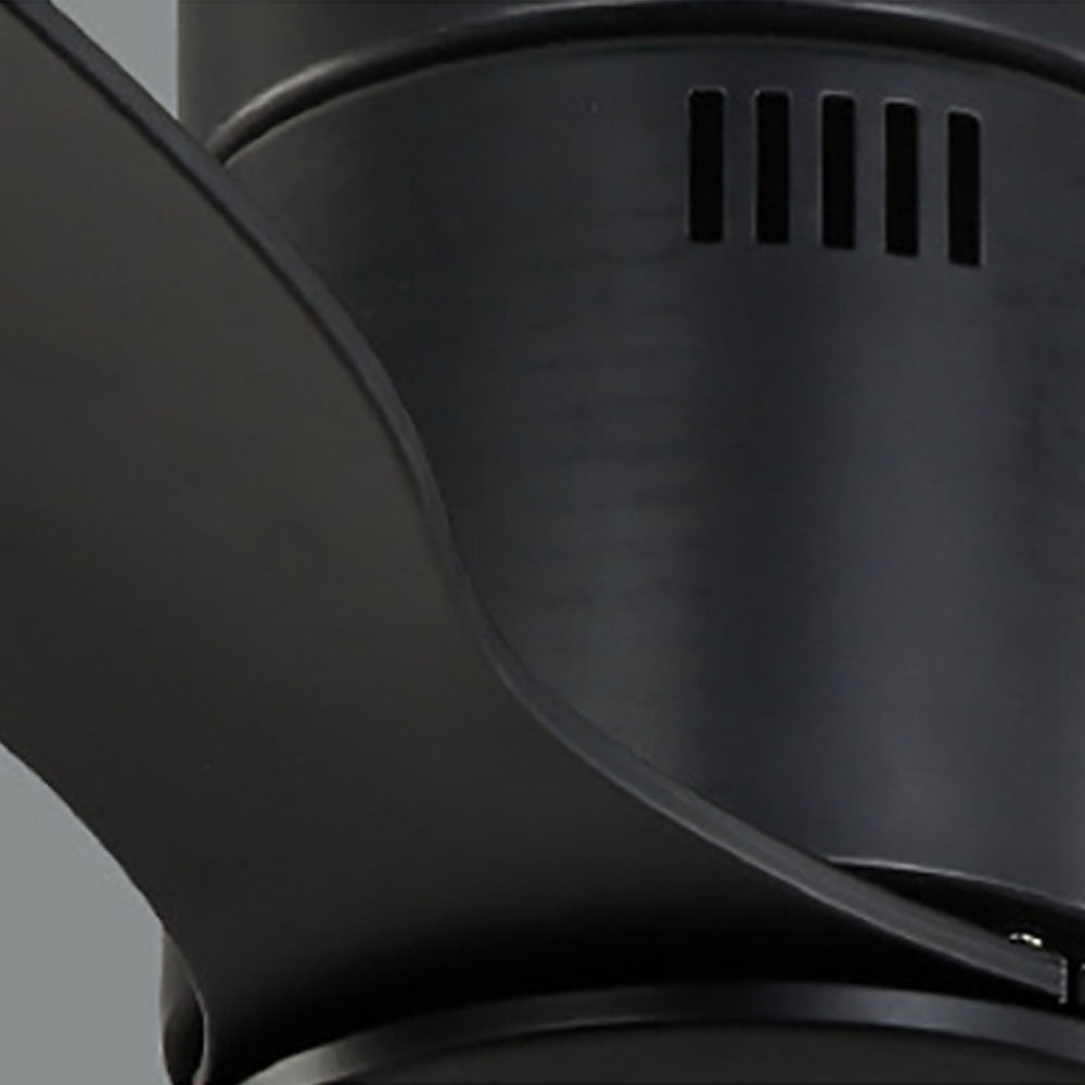 Walters Minimalistischer 3-Blätter Schwarzer Deckenventilator, Metall & ABS, ∅132CM - Lumpaz