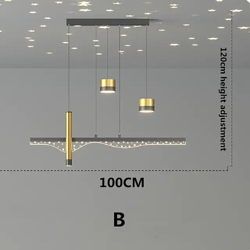 Moderne LED Kronleuchter Sternenhimmel Pendelleuchte für Esszimmer & Restaurant - Lumpaz