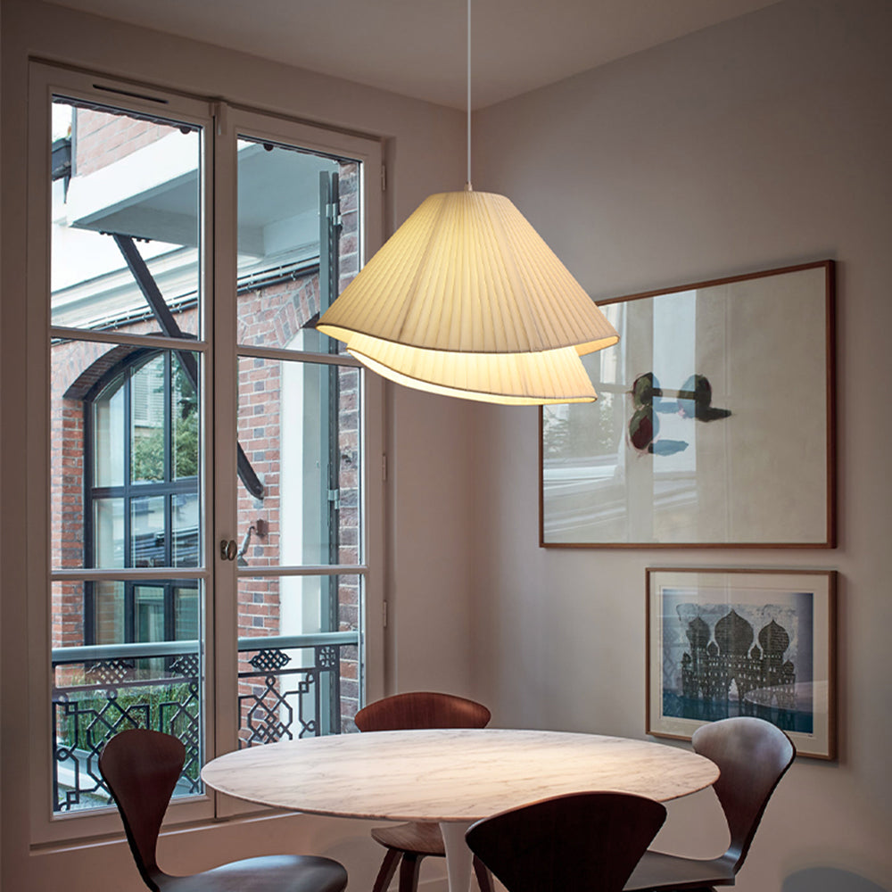 Renée Pendelleuchte, Stoff, ∅43/58CM - Lumpaz