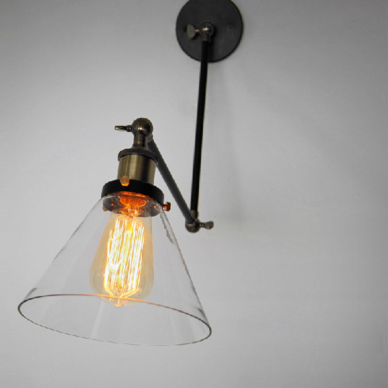 Brady Wandleuchte verstellbar, Metall&Glas - Lumpaz
