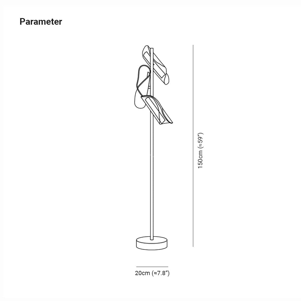 Salgado Wellige Stehlampe, 3-flammig - Lumpaz