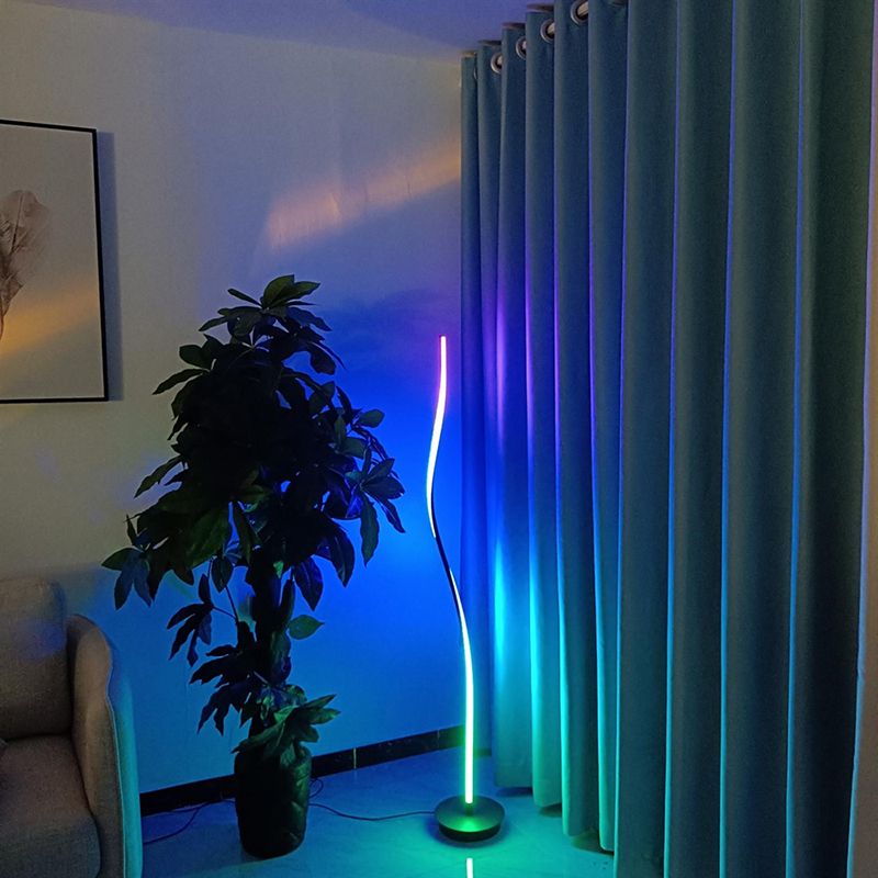 Stromlinie Stehleuchte, Metall, 2 Farben, 145CM Lang - Lumpaz