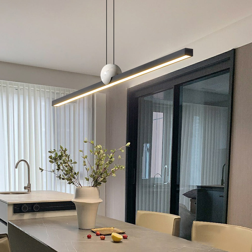Edge Pendelleuchte 2 Farben, Metall & Marmor, 90/120/150cm - Lumpaz