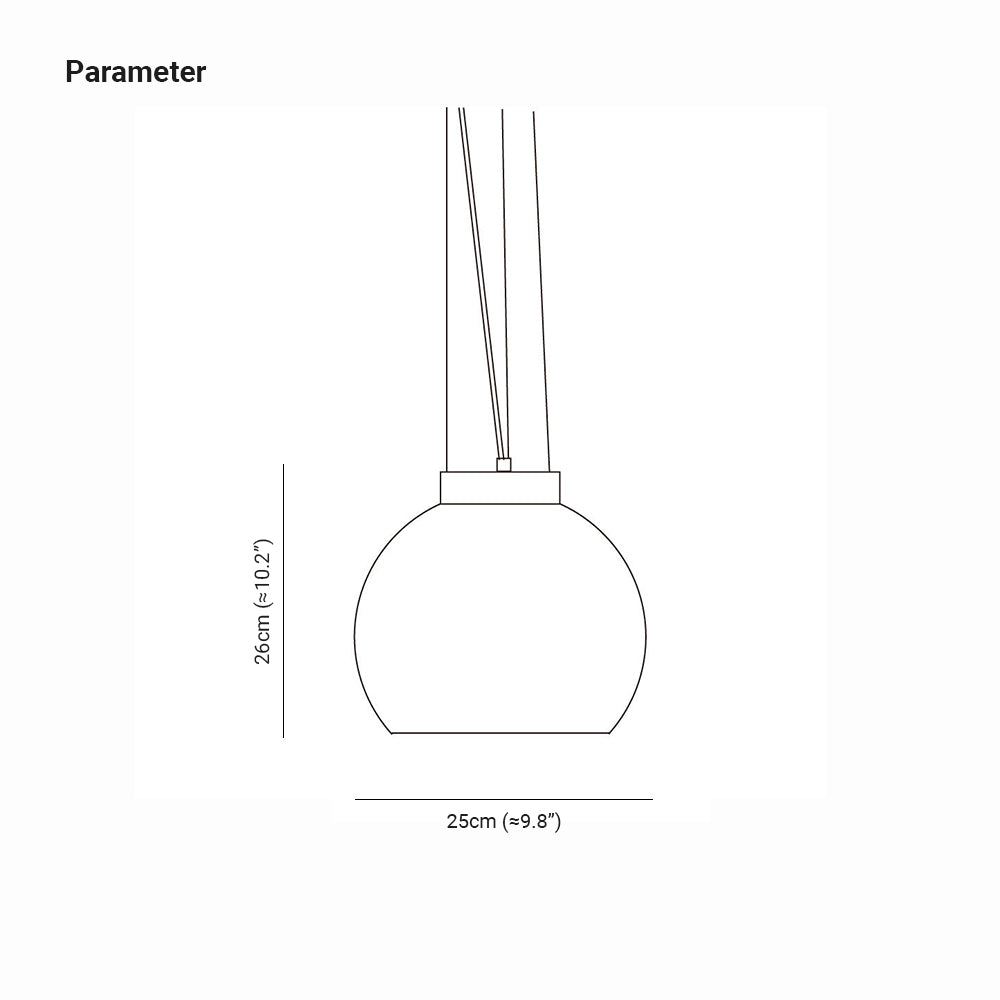 Hailie Pendellampe, Metall & Glas, ∅25CM - Lumpaz