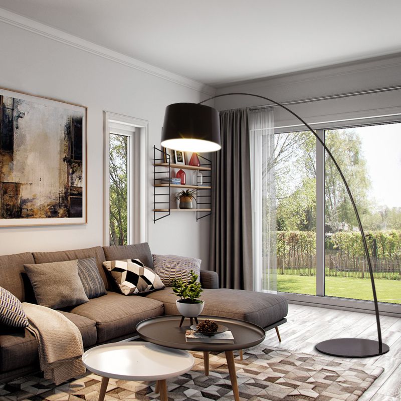 Eryn Bogenform Stehleuchte, Metall, 3 Farben, 220CM Lang - Lumpaz