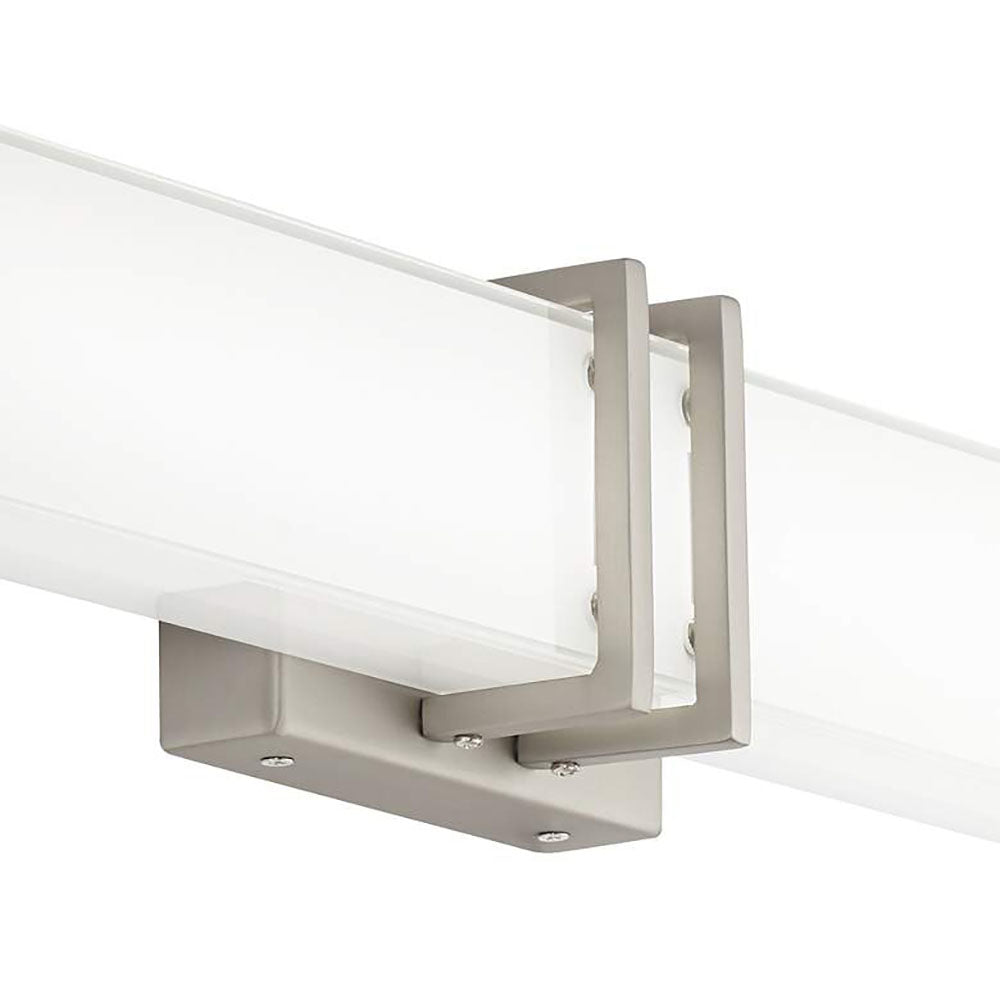 Leigh Nickel Spiegelfront Waschtisch-Wandleuchte, 60CM Lang - Lumpaz