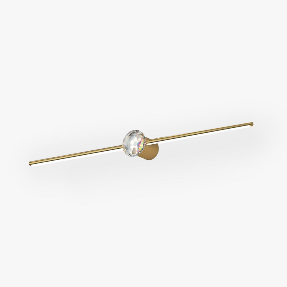 Kristy Linear Spiegelfront Waschtisch-Wandleuchte, Metall & Kristall, 60/80/100CM Lang - Lumpaz