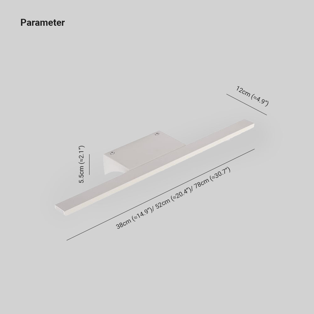 Edge Spiegelfront Waschtisch-Wandleuchte, L 38/52/78CM - Lumpaz