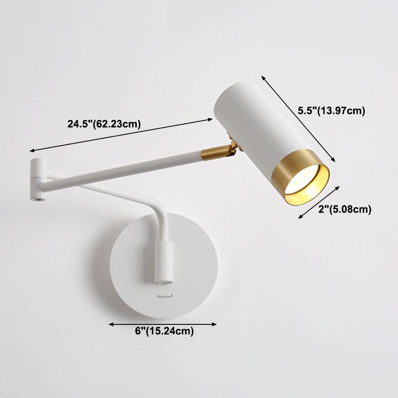Cooley Wandleuchte mit verstellbarem Arm, Metall, 2 Farben - Lumpaz