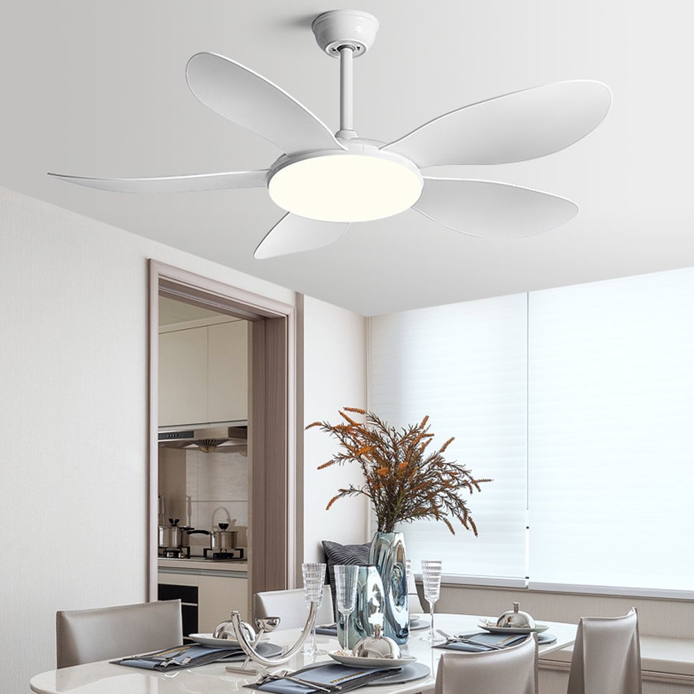 Ozawa 5 Blätter Hölzern Deckenventilator mit Beleuchtung, ∅120/130CM - Lumpaz