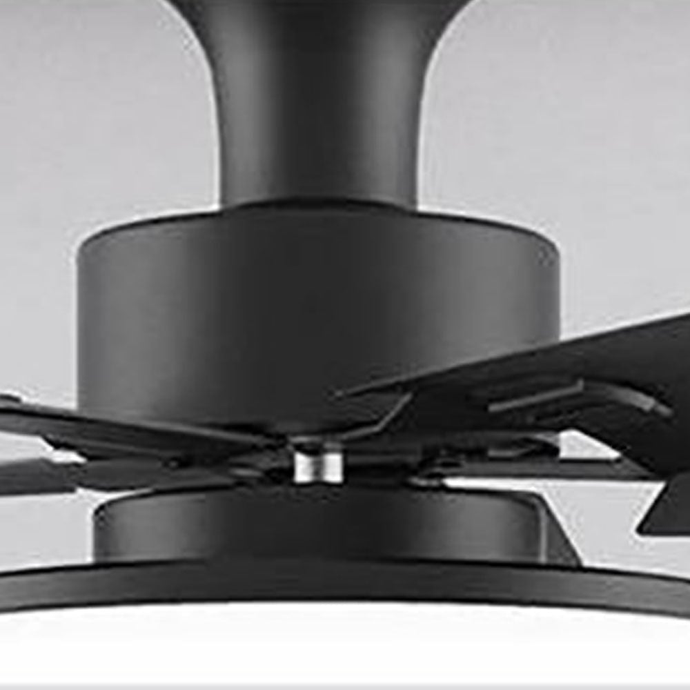 Haydn 5-Blätter Grundlegender Schwarzer Dicker Deckenventilator, Metall & ABS, ∅132CM - Lumpaz
