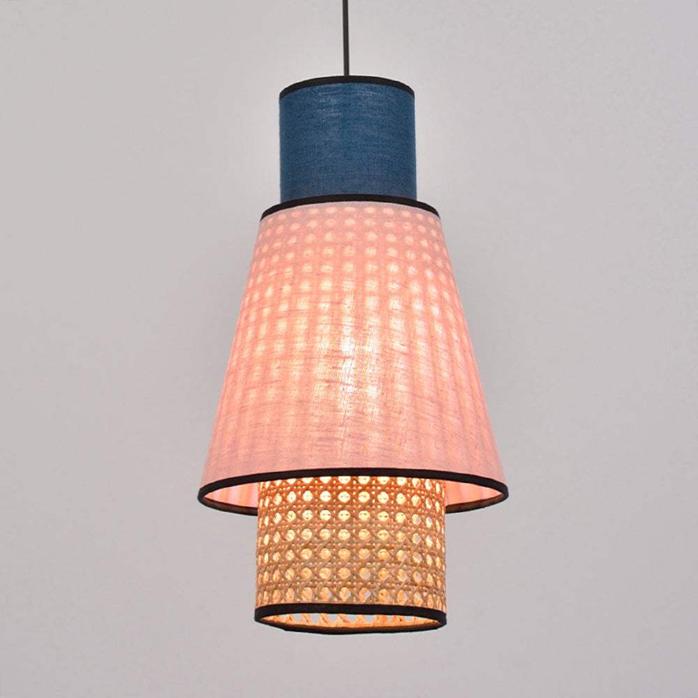 Ritta Pendelleuchte, Rosa & Königsblau, ∅25/30CM - Lumpaz