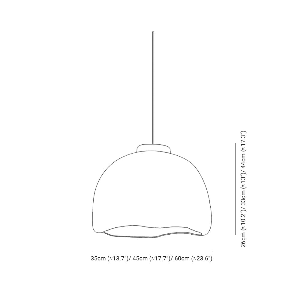 Cairns Pendelleuchte, 2 Farben, ∅35/45/60CM - Lumpaz