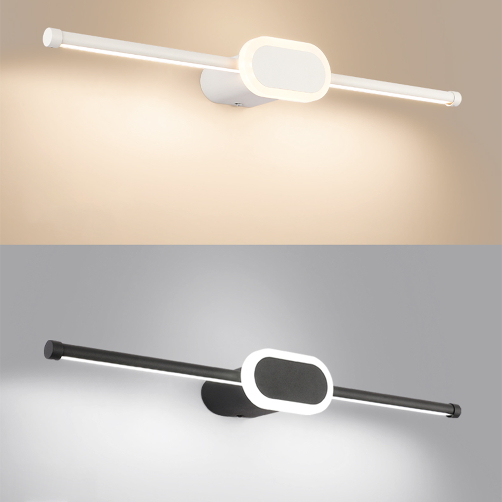Edge Spiegelfront Waschtisch-Wandleuchte, Rechteckig & Rund, L 40/60/80CM - Lumpaz
