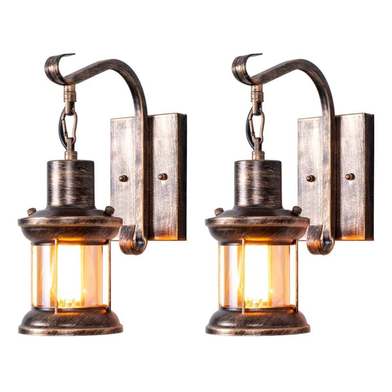 Alessio Industrielle Retro Innen Wandleuchte aus Glas - Lumpaz