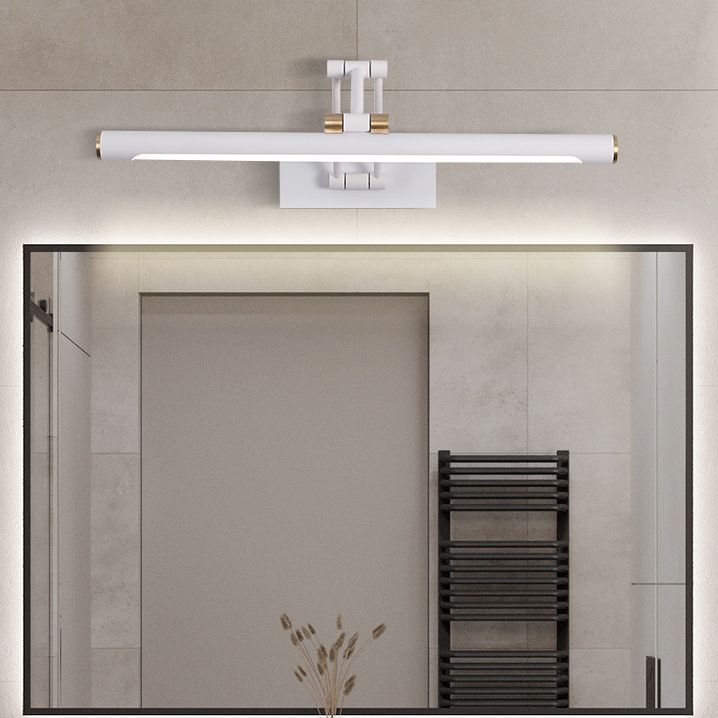 Edge Verstellbare Spiegelfront Waschtisch-Wandleuchte, 2 Farben, Metall, 43/58/74CM Lang - Lumpaz