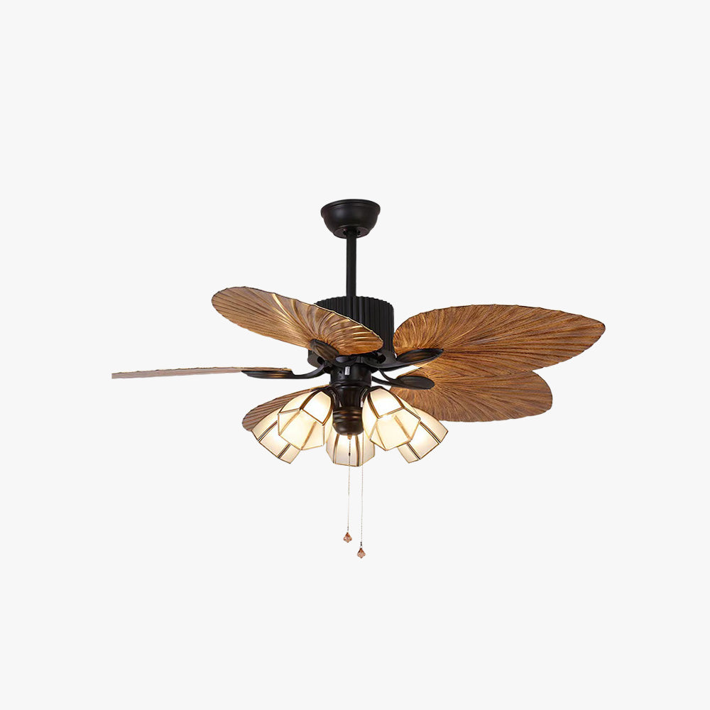 Bella 5-Blatt-Deckenventilator mit Beleuchtung, 3/5-flammig, ∅130CM - Lumpaz