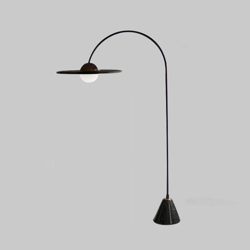 Carins Schwarze Stehlampe, Metall & Glas, 160CM Lang - Lumpaz
