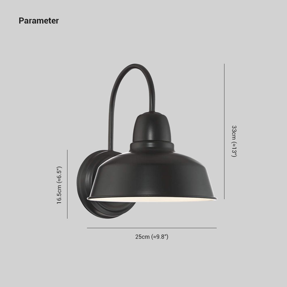 Alessio Schwarz Außenbereich Wandleuchte, ∅25CM - Lumpaz