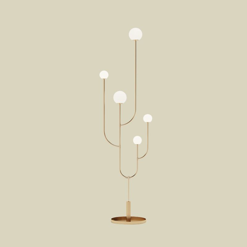 Valentina Kaktus Stehlampe, Messing & Glas, 180CM Lang - Lumpaz