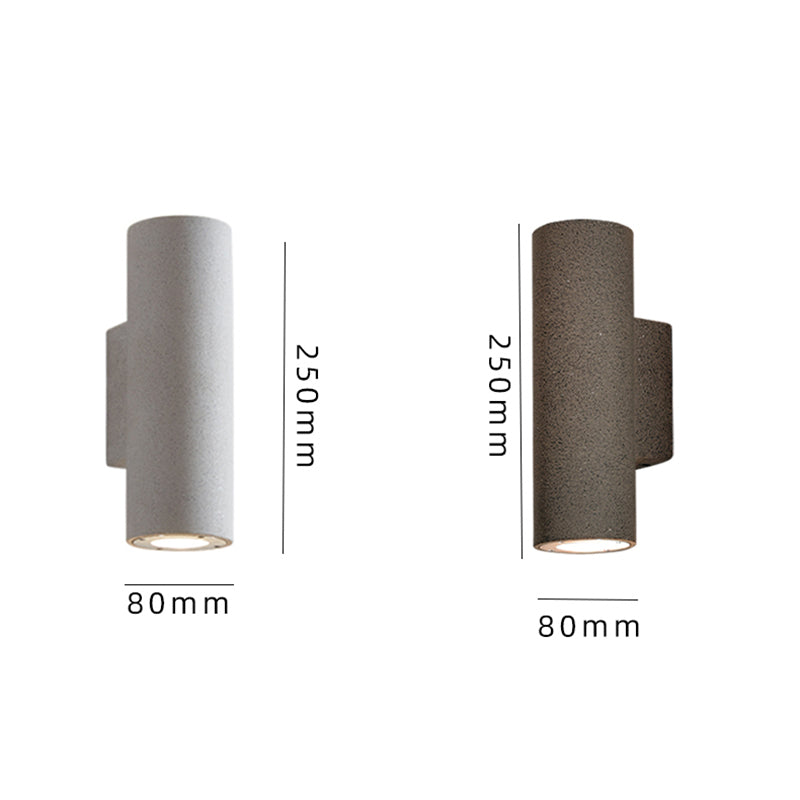 Orr Außenwandleuchte mit zwei -flammign, Zement - Lumpaz